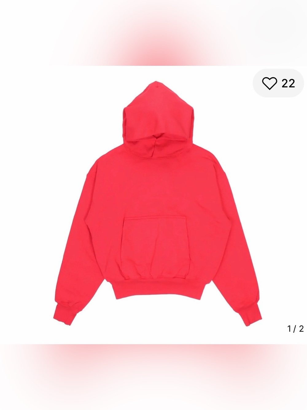 YZY Red Hoodie Sweatshirt - Classic Pullover
